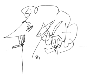 Vonnegut's signature self portrait 